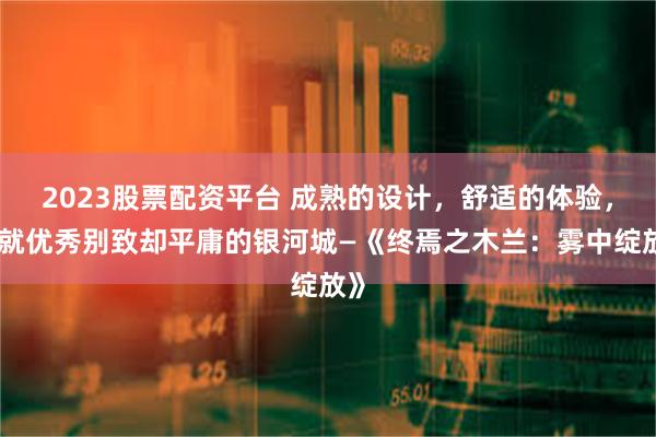 2023股票配资平台 成熟的设计，舒适的体验，造就优秀别致却平庸的银河城—《终焉之木兰：雾中绽放》