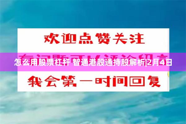怎么用股票杠杆 智通港股通持股解析|2月4日