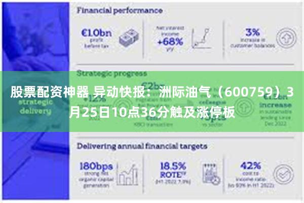 股票配资神器 异动快报：洲际油气（600759）3月25日10点36分触及涨停板