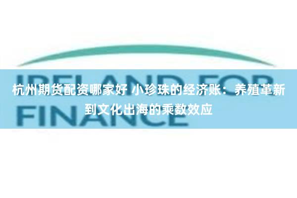 杭州期货配资哪家好 小珍珠的经济账：养殖革新到文化出海的乘数效应